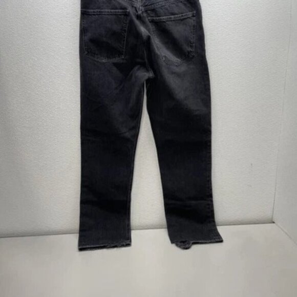 NEW AGOLDE Women's Jeans Lana Mid Rise Straight Size 30 Black - Picture 6 of 6